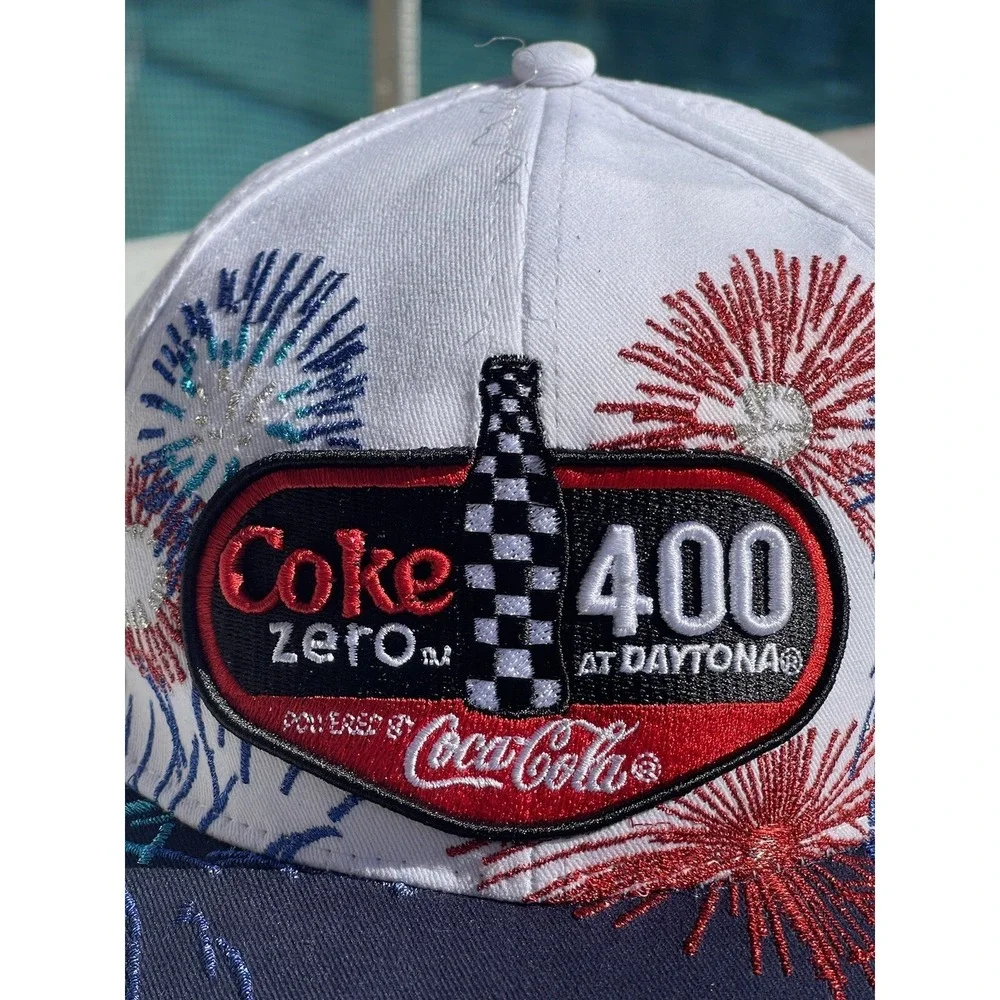 Nascar Daytona 400 Coke Zero 7-7-2012 Hat Cap Fireworks Patriotic Adjustable